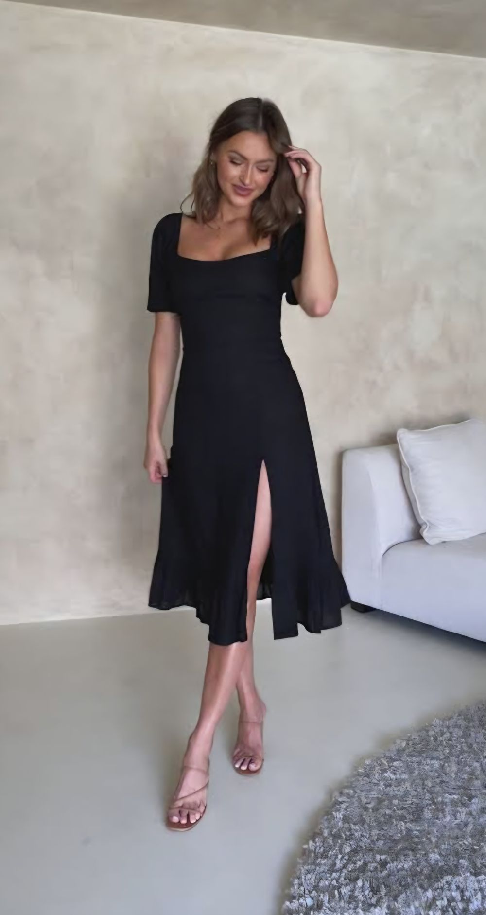 Billy J Black Midi Dress