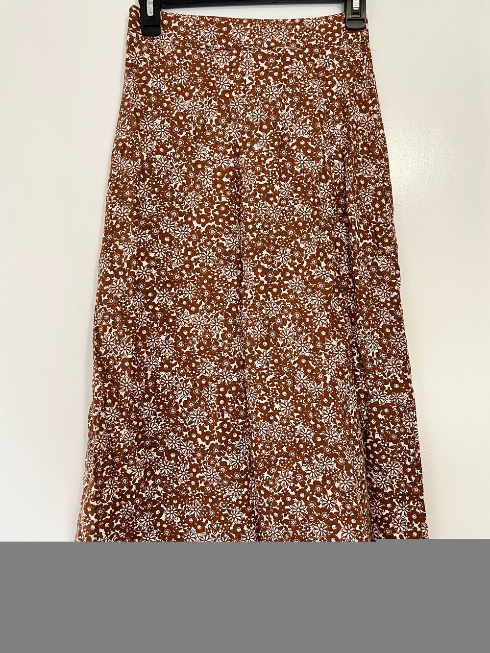 Dotti Brown Floral Midi Skirt