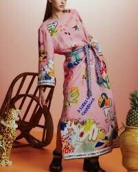 ALÉMAIS La Charrasca Flared-Sleeve Linen Midi Dress