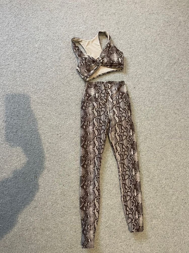 Lorna Jane Brown Snake Print Matching Set