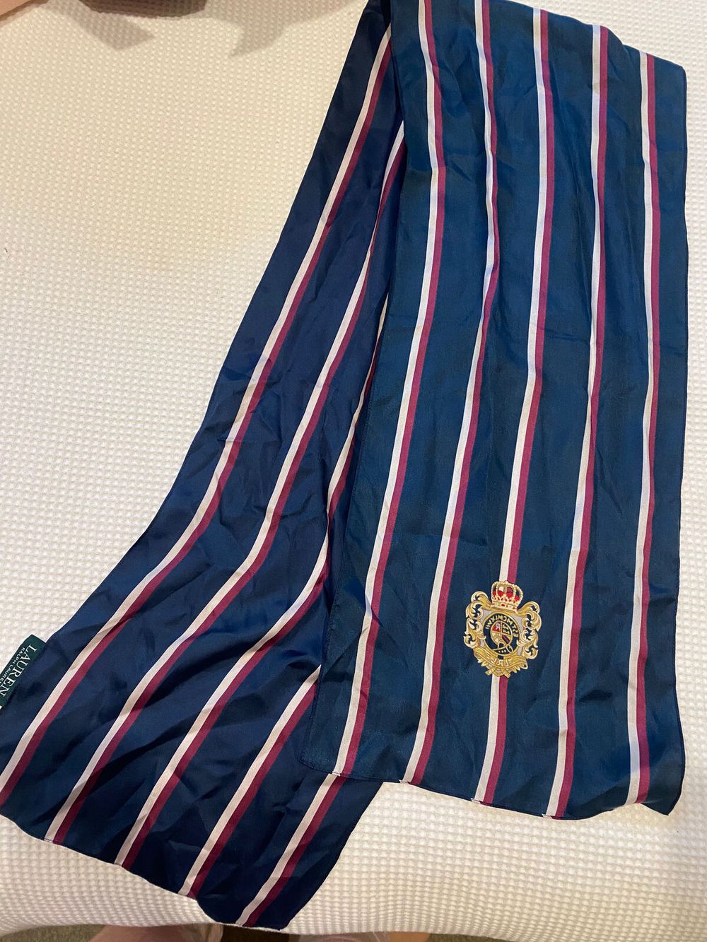 Ralph Lauren silk Blue Red White Scarf