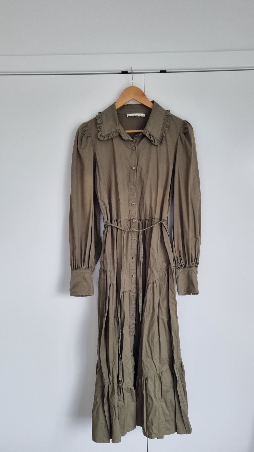 The Fated Khaki Maxi Dress