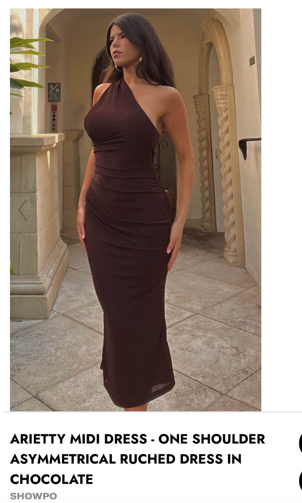 Showpo - Showpo Chocolate One Shoulder Dress Size 12 on Designer Wardrobe