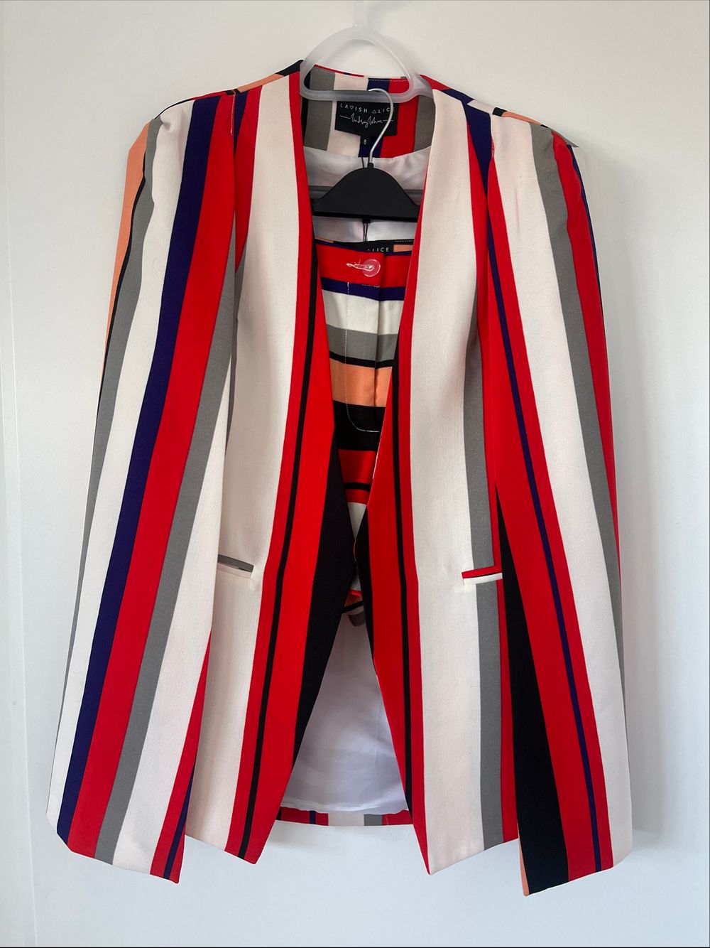 Lavish Alice Striped Blazer and Short Set