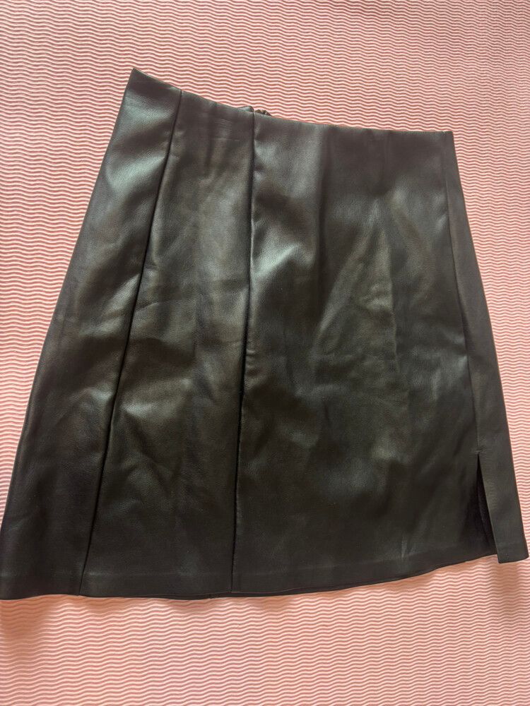Black Leather Mini Skirt