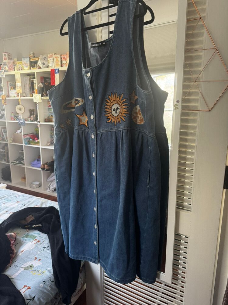 dangerfield denim dress Dangerfield insect dress size 22 AU New