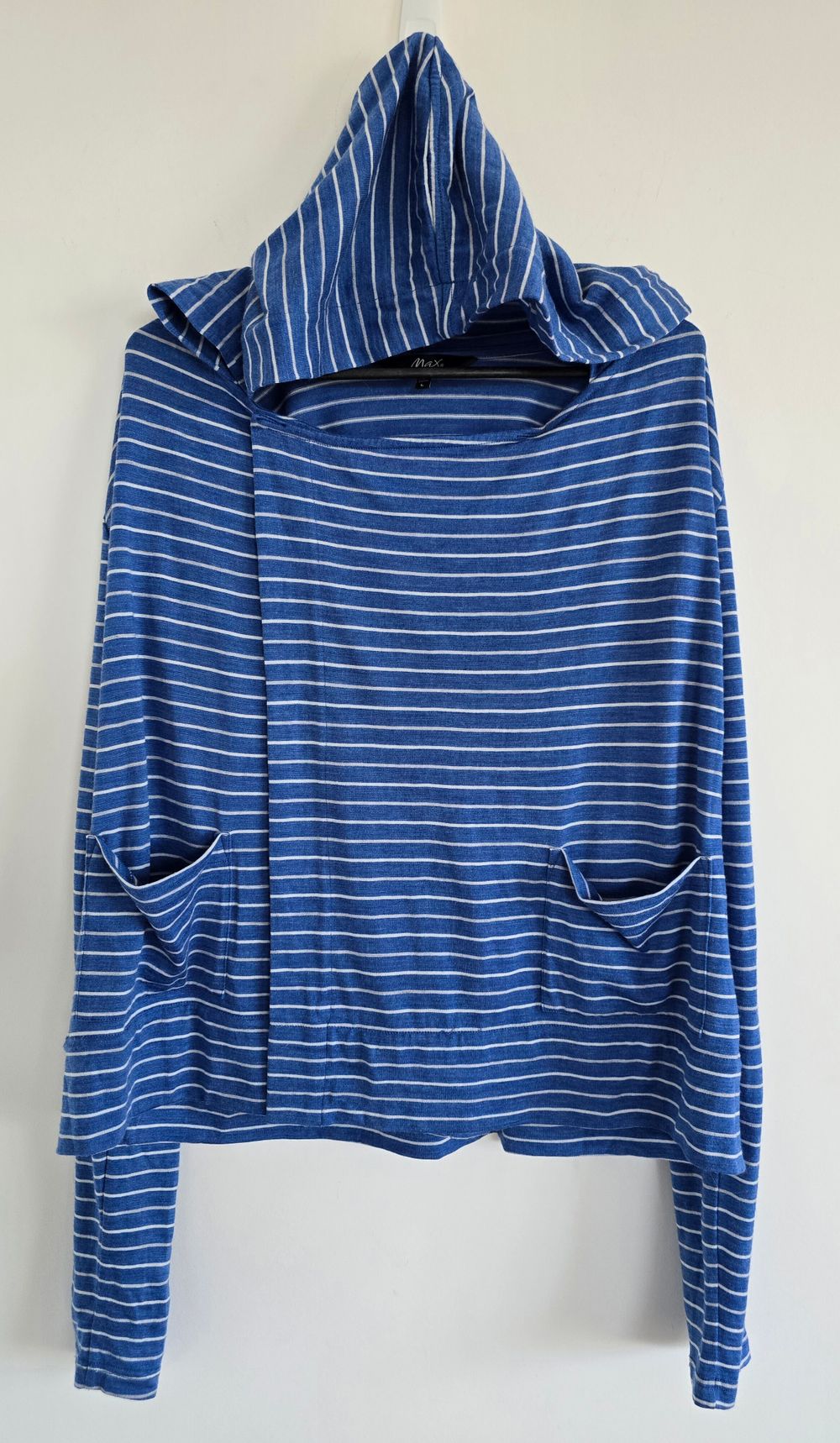 MAX 100% Merino Wool Stripe Hooded Top - Size L