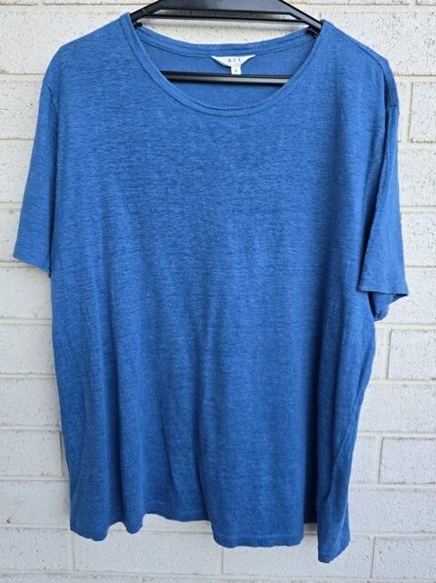 MAX 100% Linen Short Sleeve Top - Size M