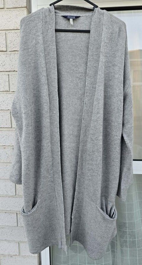 JOULES Knitwear Cashmere Blend Longline Open Cardigan - Size 16