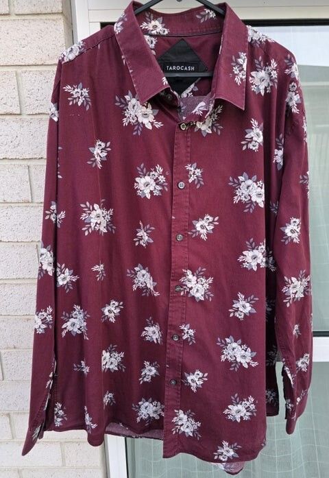 TAROCASH Floral Print Long Sleeve Shirt - Size 3XL