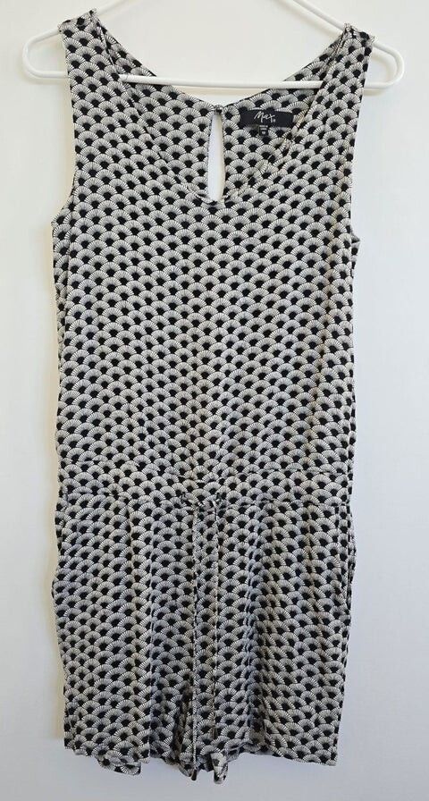 MAX Art Deco Fan Print Playsuit - Size 10