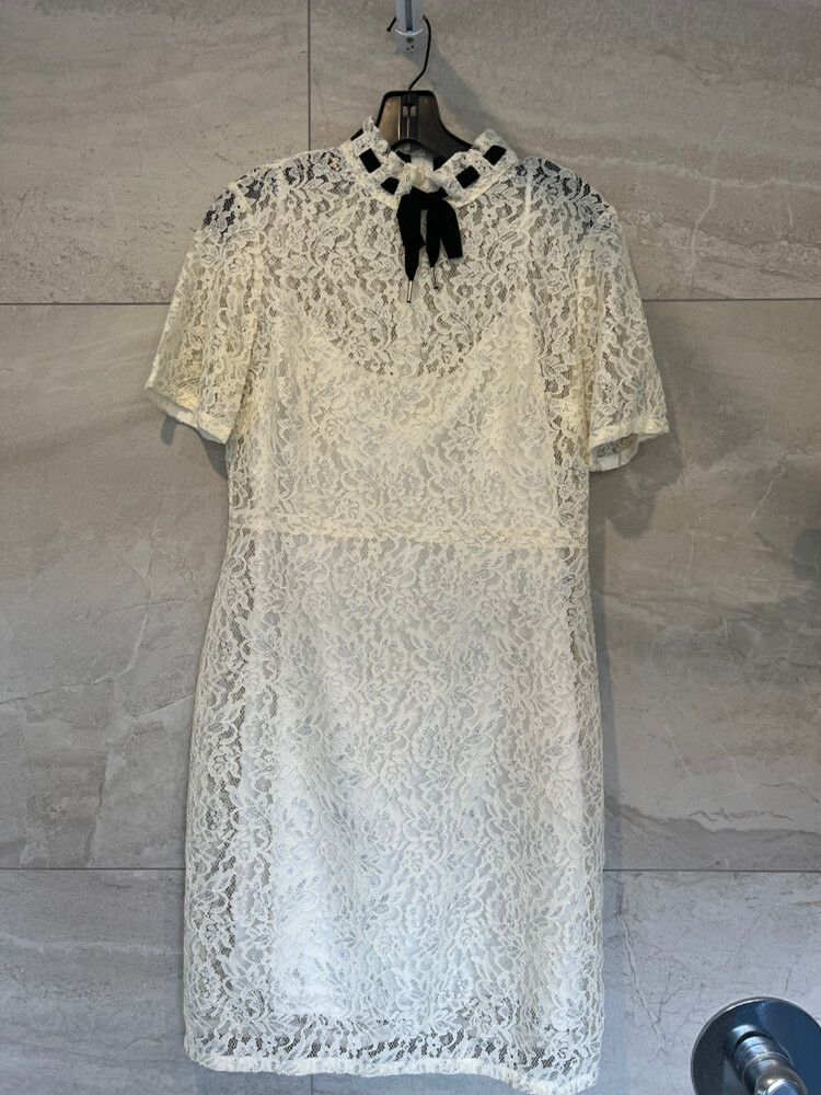 Sandro Paris - Sandro Paris - Cream White Lace Dress on Designer Wardrobe