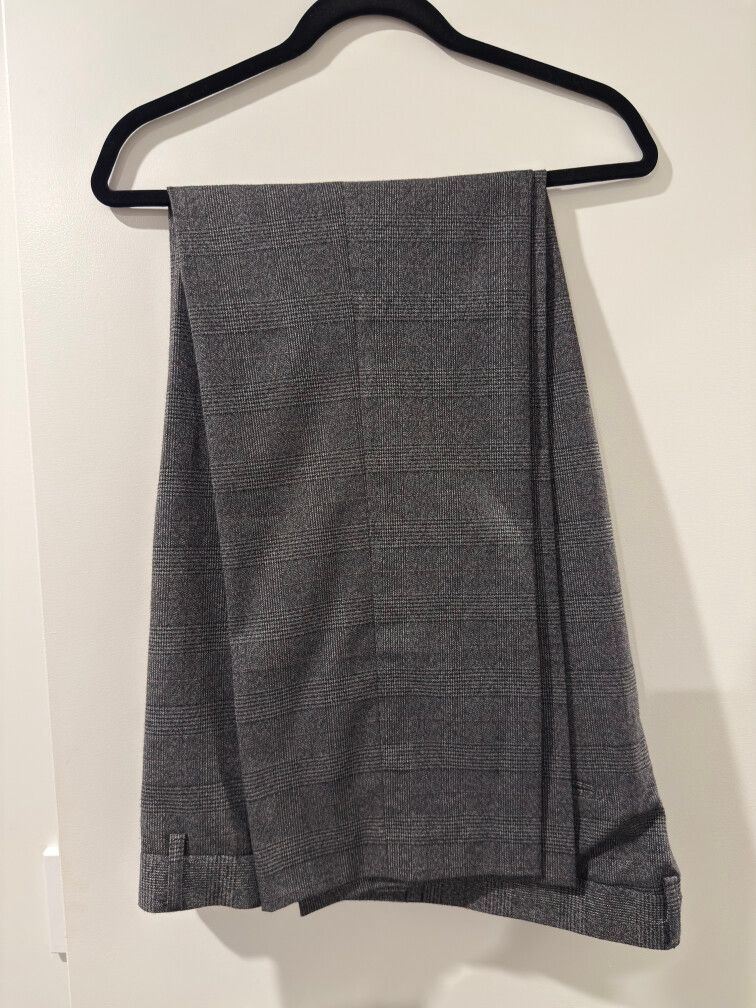 Grey Plaid Pants
