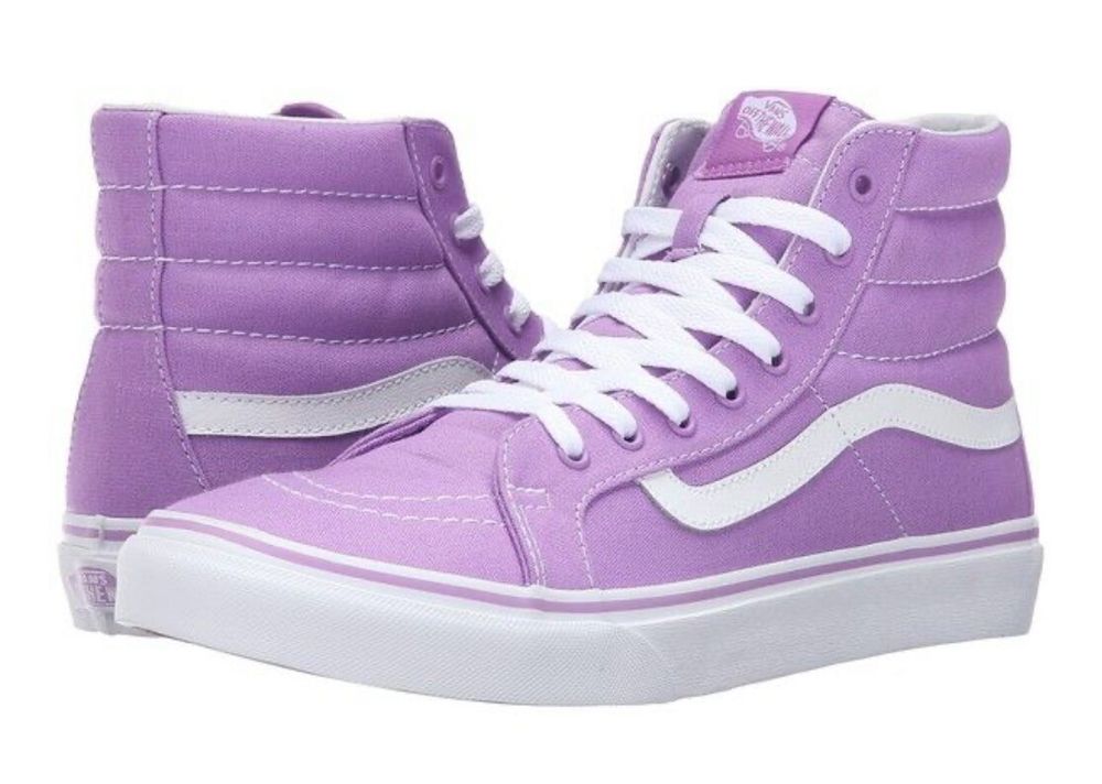VANS SK-8-HI SLIM AFRICAN VOILET/ TRUE WHITE SIZE