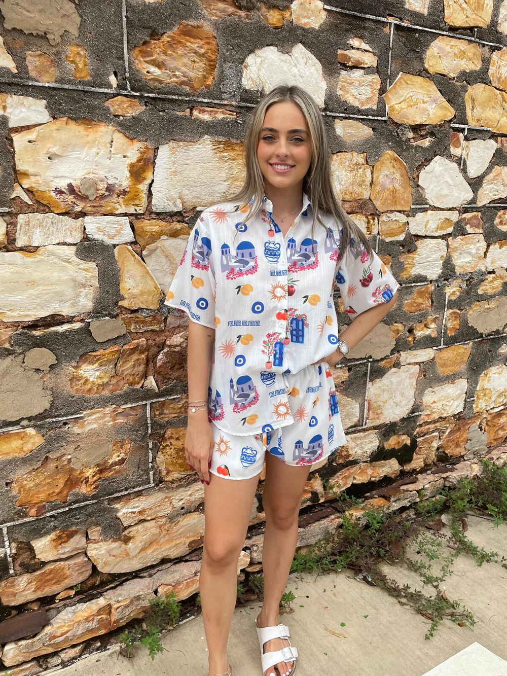 Charli Button Up Shirt & Shorts Set