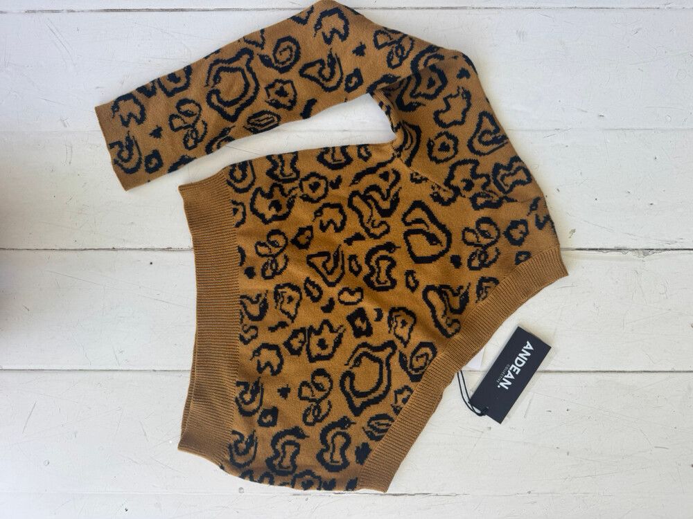 Andean collective Leopard Print Knit Top