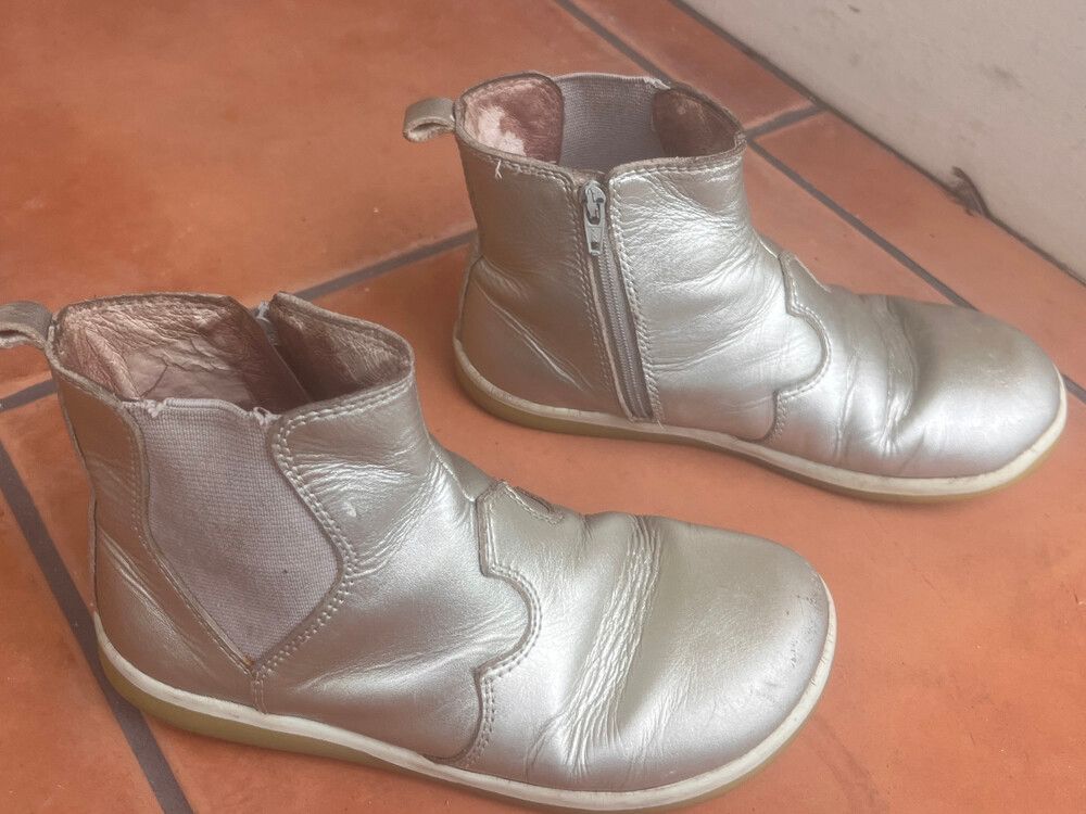 Bobux Silver Leather Jodphor  Boots size 29