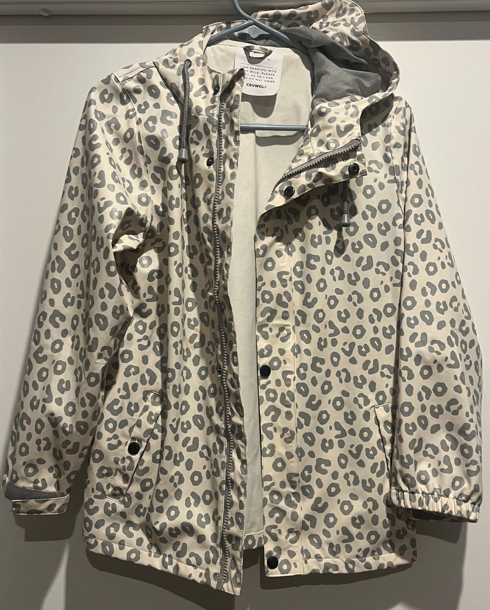 Crywolf Grey Leopard Print Jacket