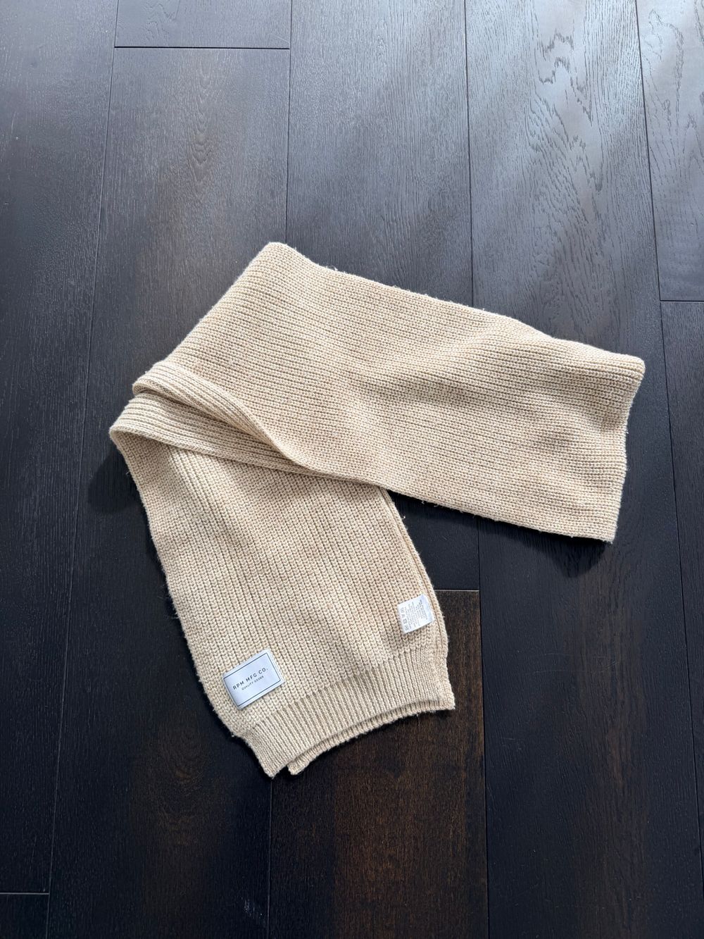 RPM MFG Co. Beige Knit Scarf