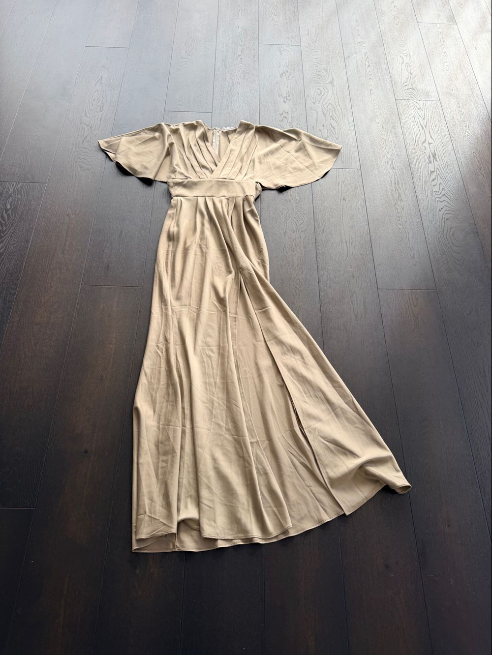 Showpo Silk Maxi Cape dress