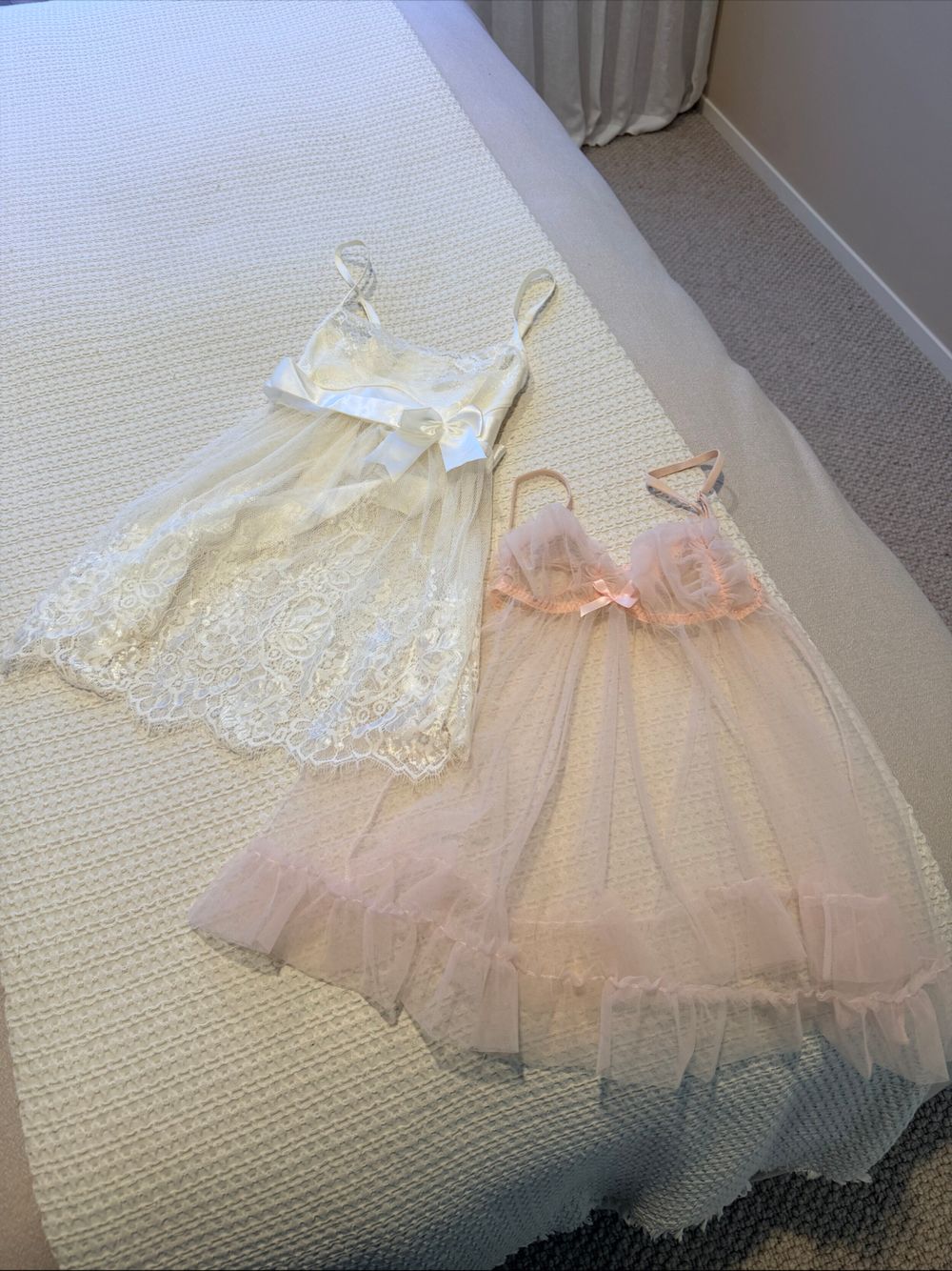 White and Pink Babydoll