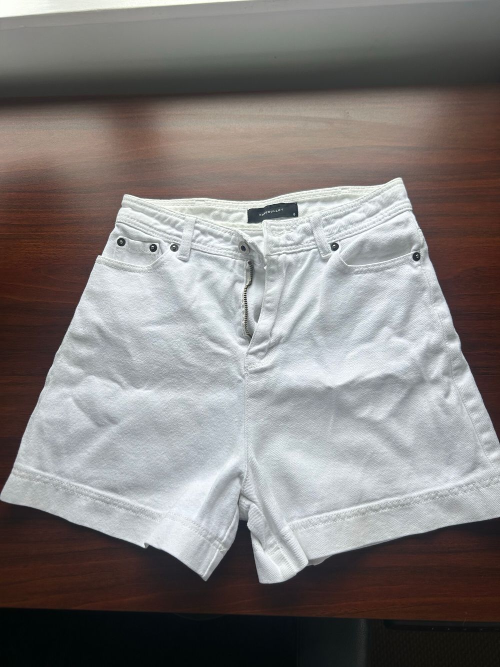 Rosebullet White Denim Shorts