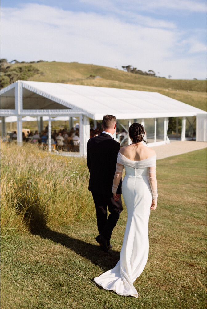 Custom-made Gown and Altar wedding dress, off-the-shoulder top and veil