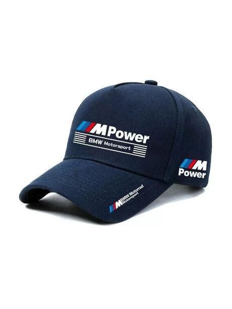 BikeyBB Cap - Brand New BMW Motorsport Navy Blue Cap Adjustable Size 54-60 (Excellent Quality Version)
