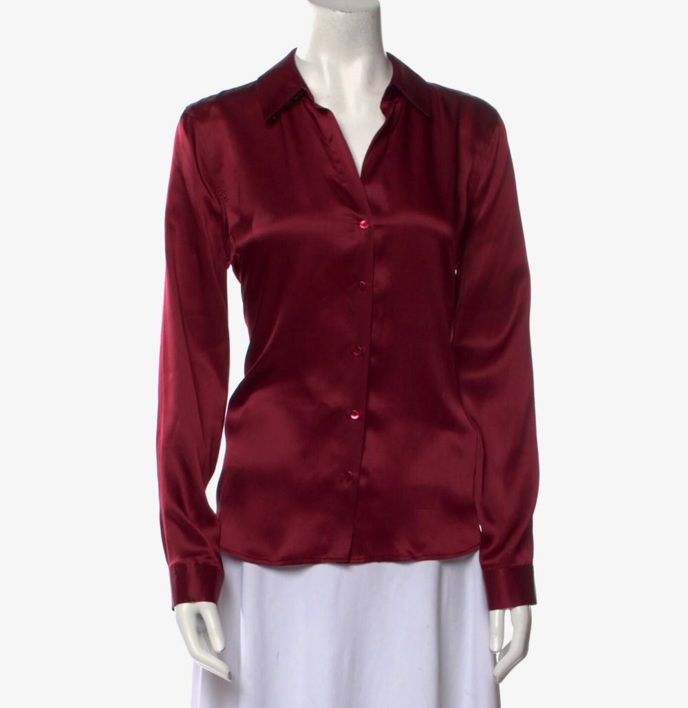 L'Agence Silk Button-Up shirt