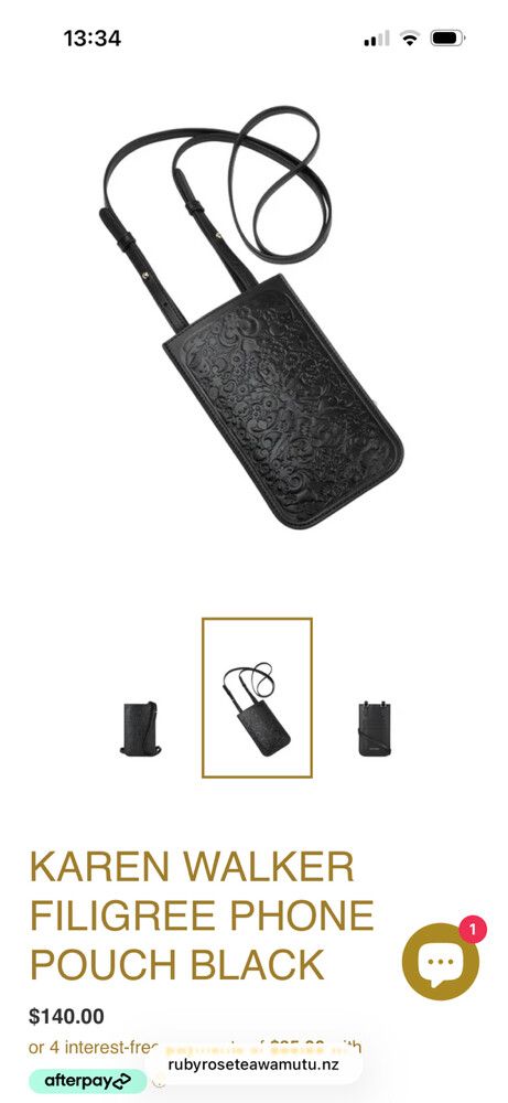 KAREN WALKER FILIGREE PHONE POUCH