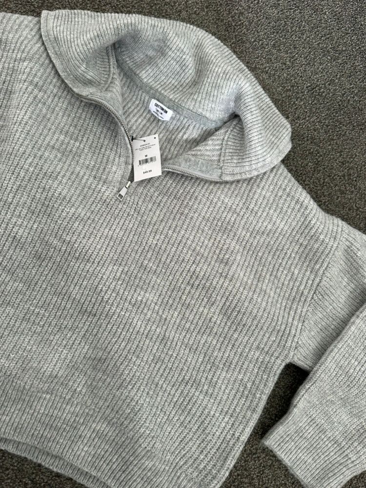 Cotton On Grey Ribbed Knit Jumper