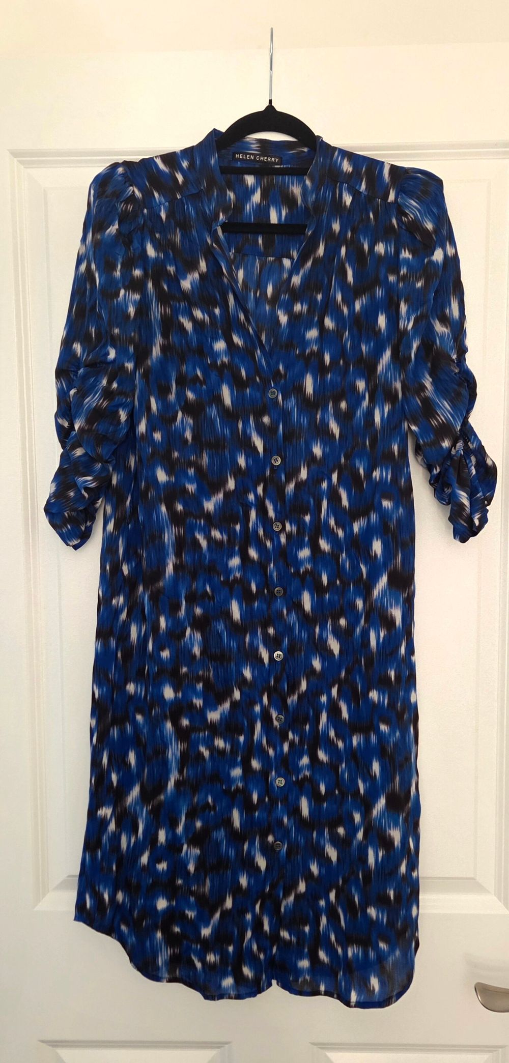 Helen Cherry Blue Patterned Dress