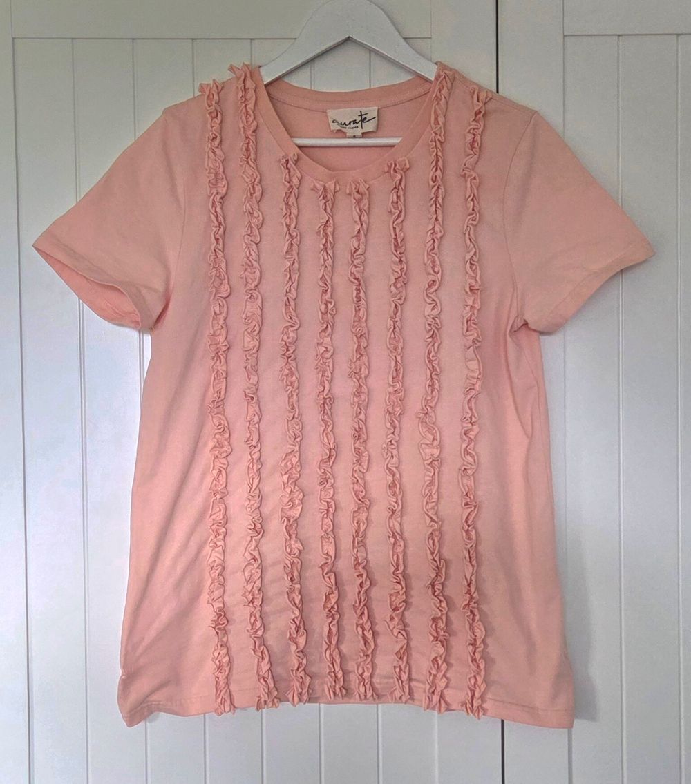 Curate ‘Ruffle It Up’ Top – Blush Pink – Size S