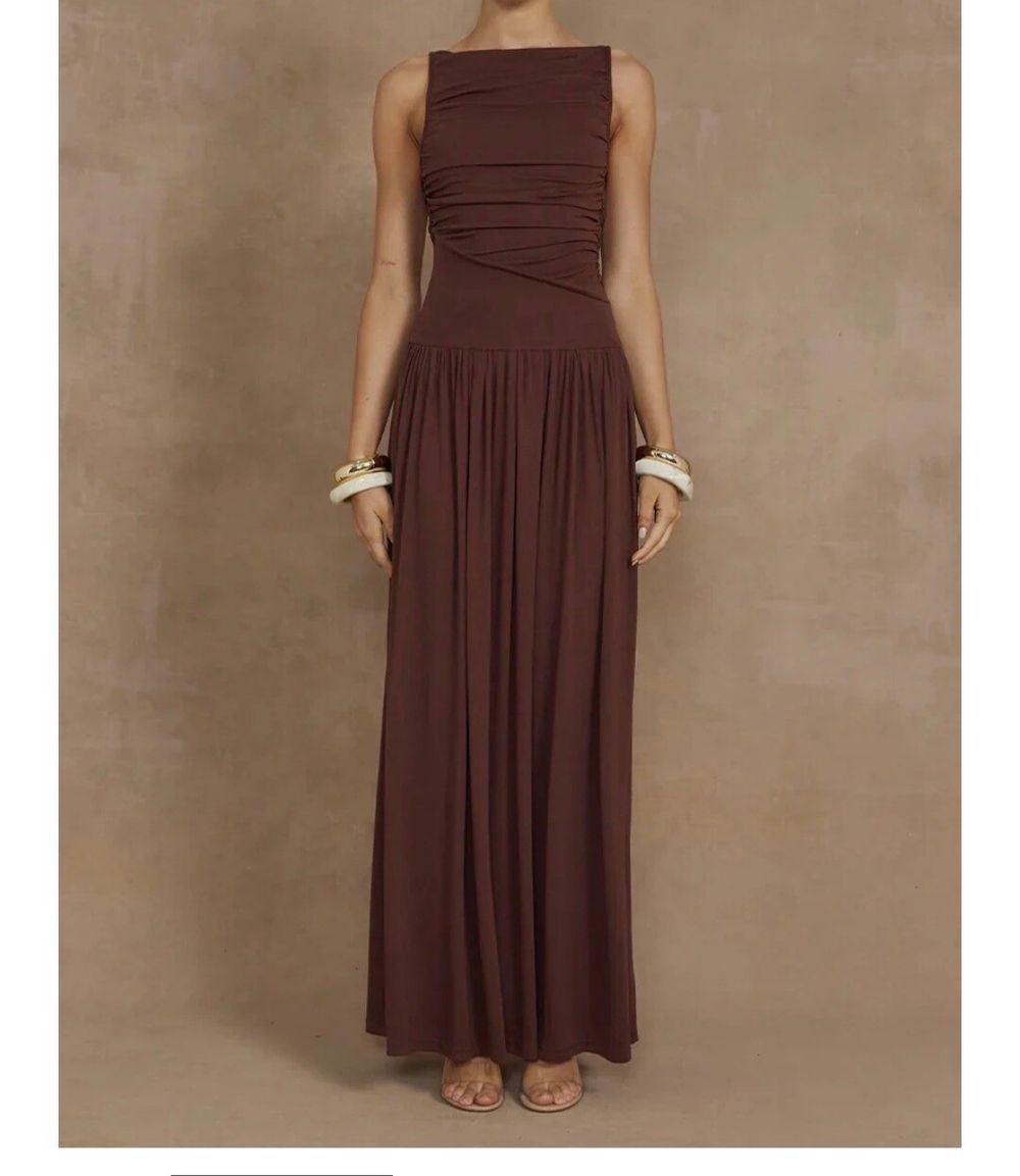 Runaway The Label Brown Maxi Dress