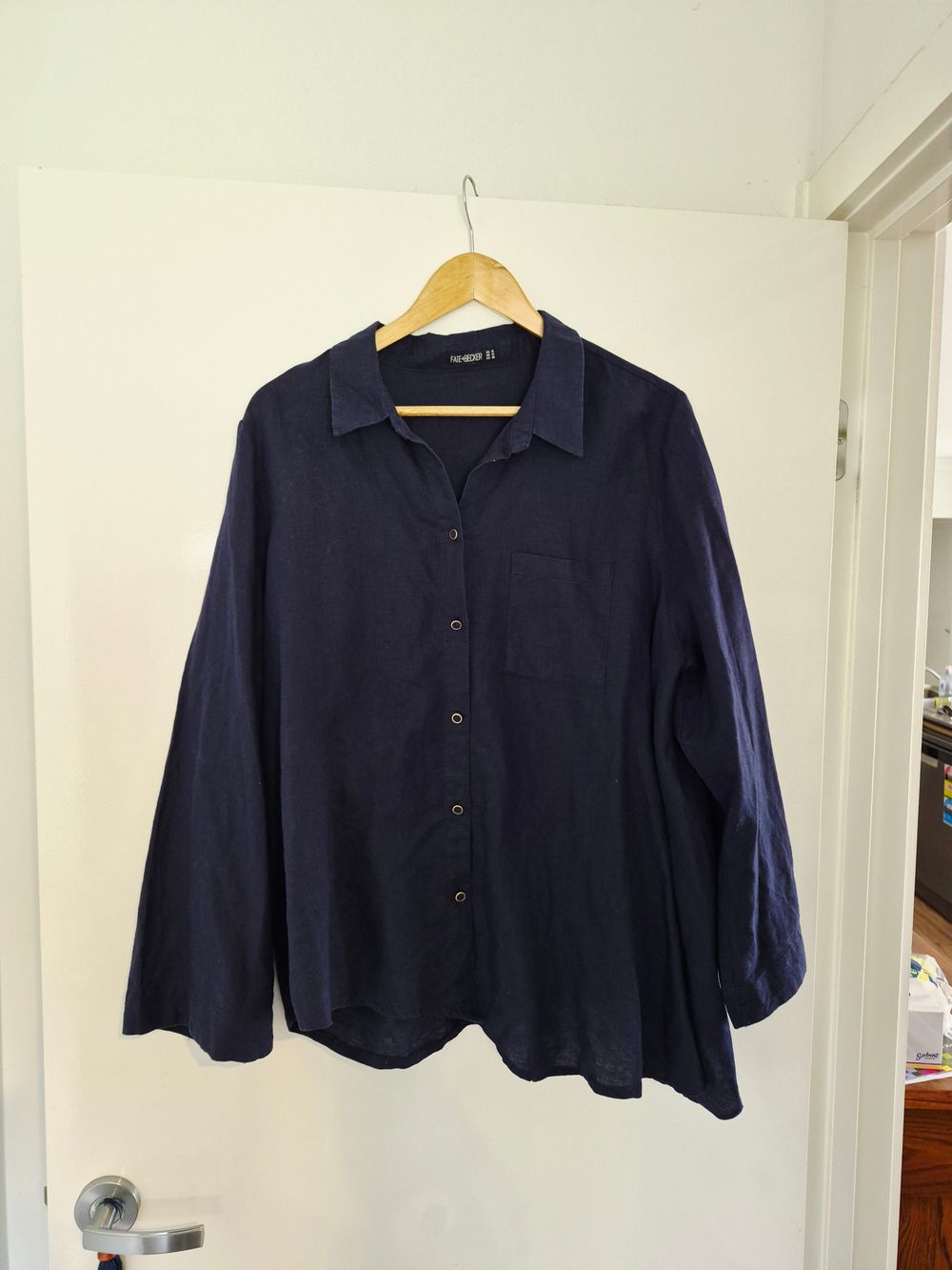 FATE+BECKER Navy Linen Shirt