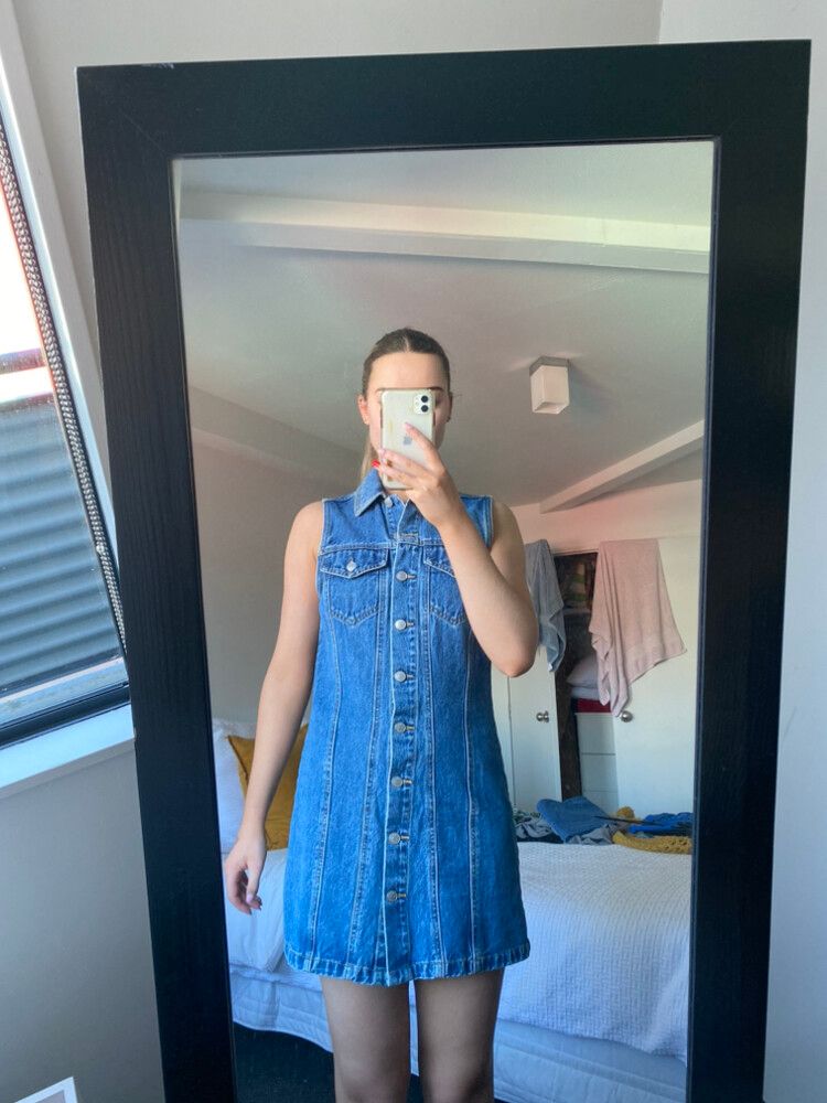 insight denim dress Insight + Vienna Sleeveless Denim Dress