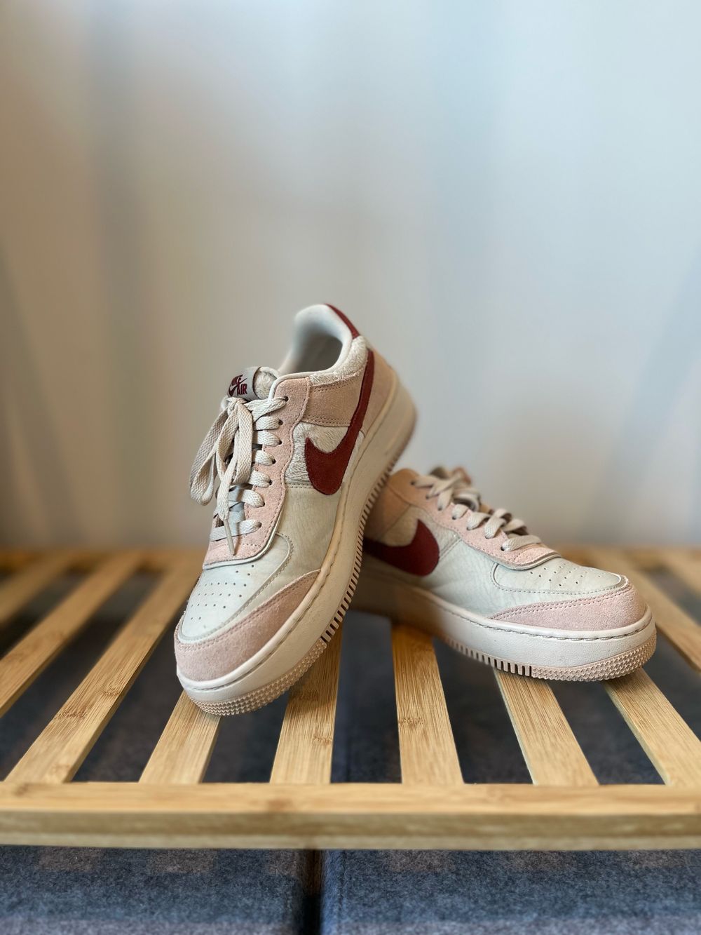 air force 1 shadow suede and leather sneakers