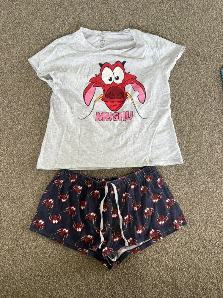 Primark Mushu Mulan Disney Pyjama Set Size S