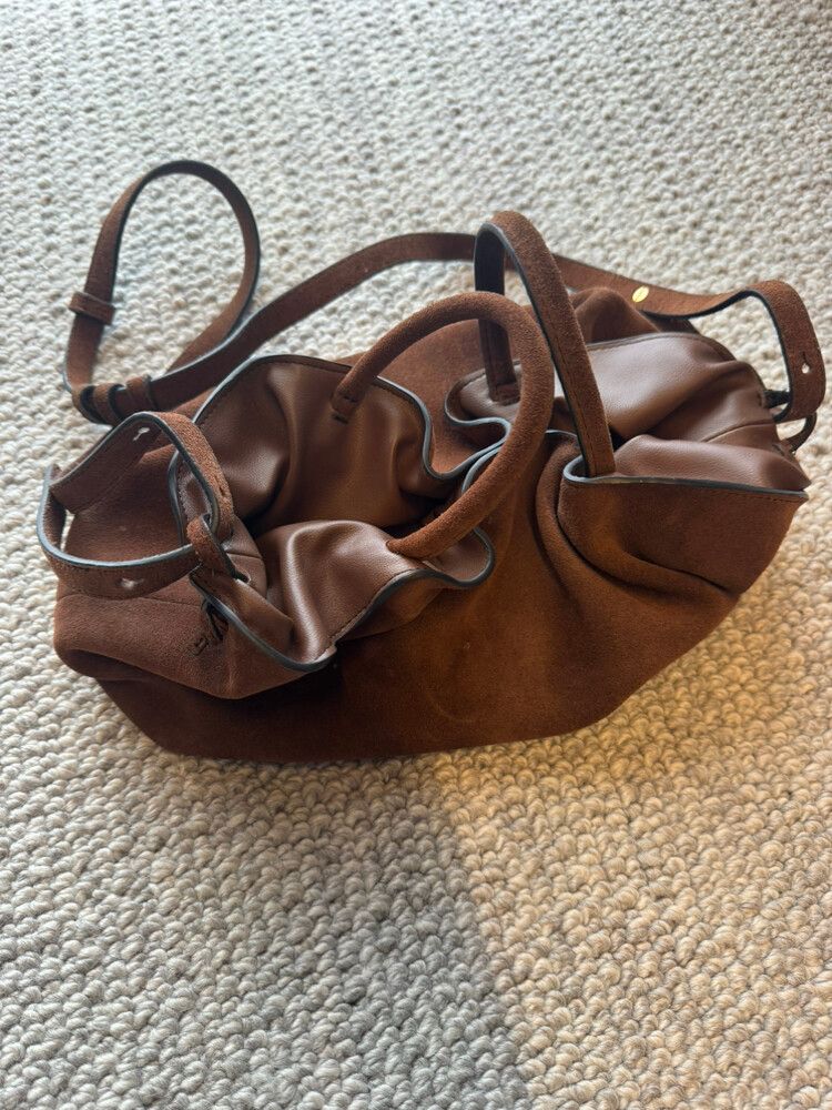 Rylan Brown Suede Mila Tote Medium