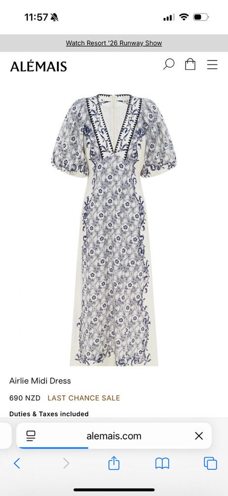 almais - Alemais Airlie Dress on Designer Wardrobe