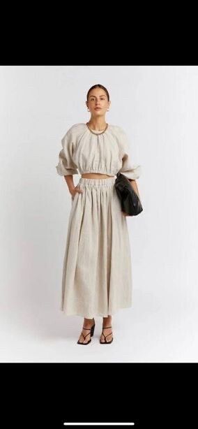 Dissh Alena Linen Maxi Skirt