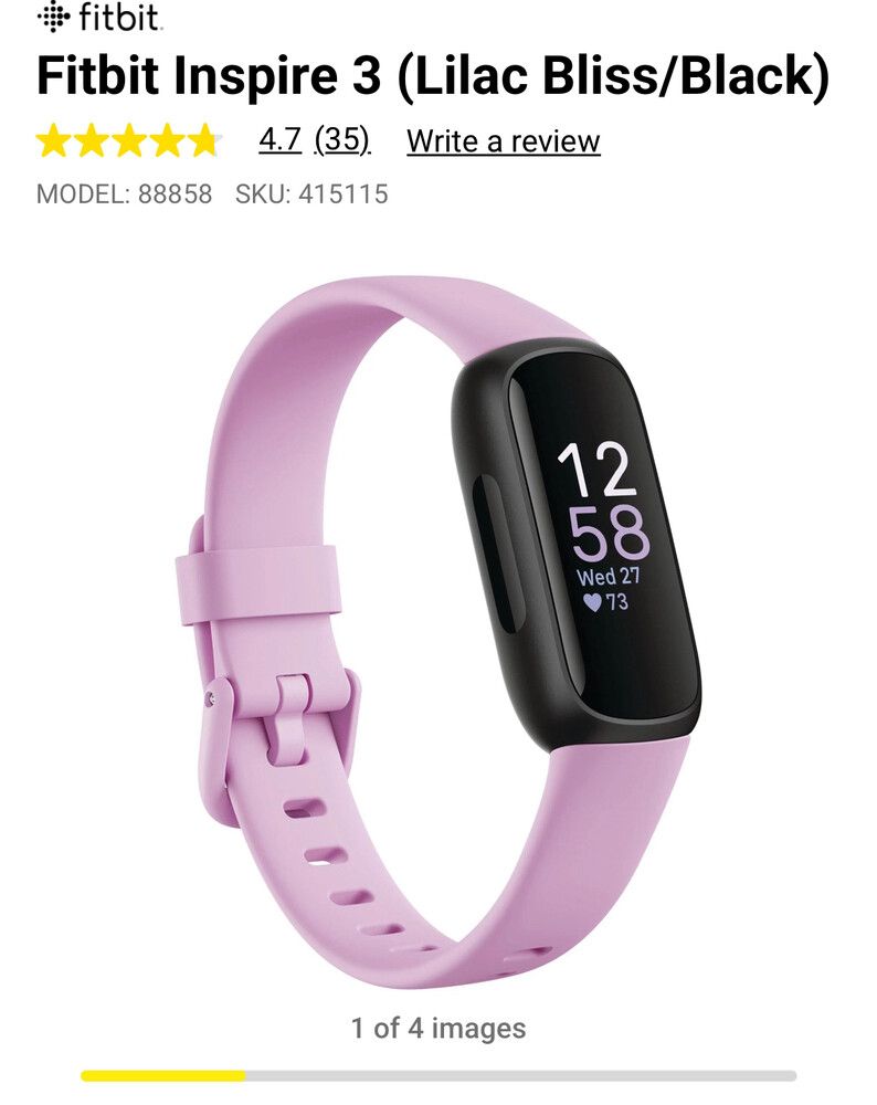 Fitbit Inspire 3 Lilac Bliss/Black
