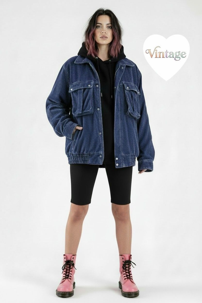 80's Vintage Courdrouy Bomber Jacket
