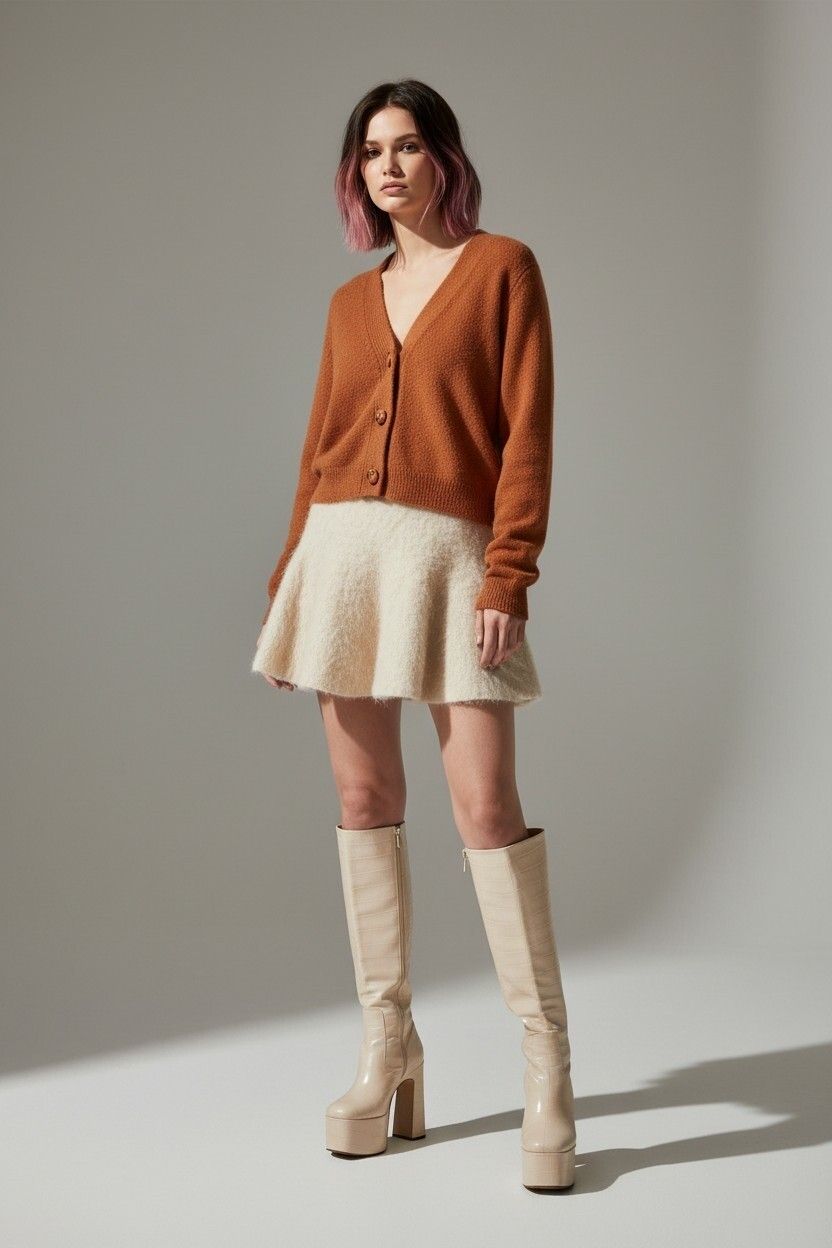 H&M Mohair Blend Mini Skirt