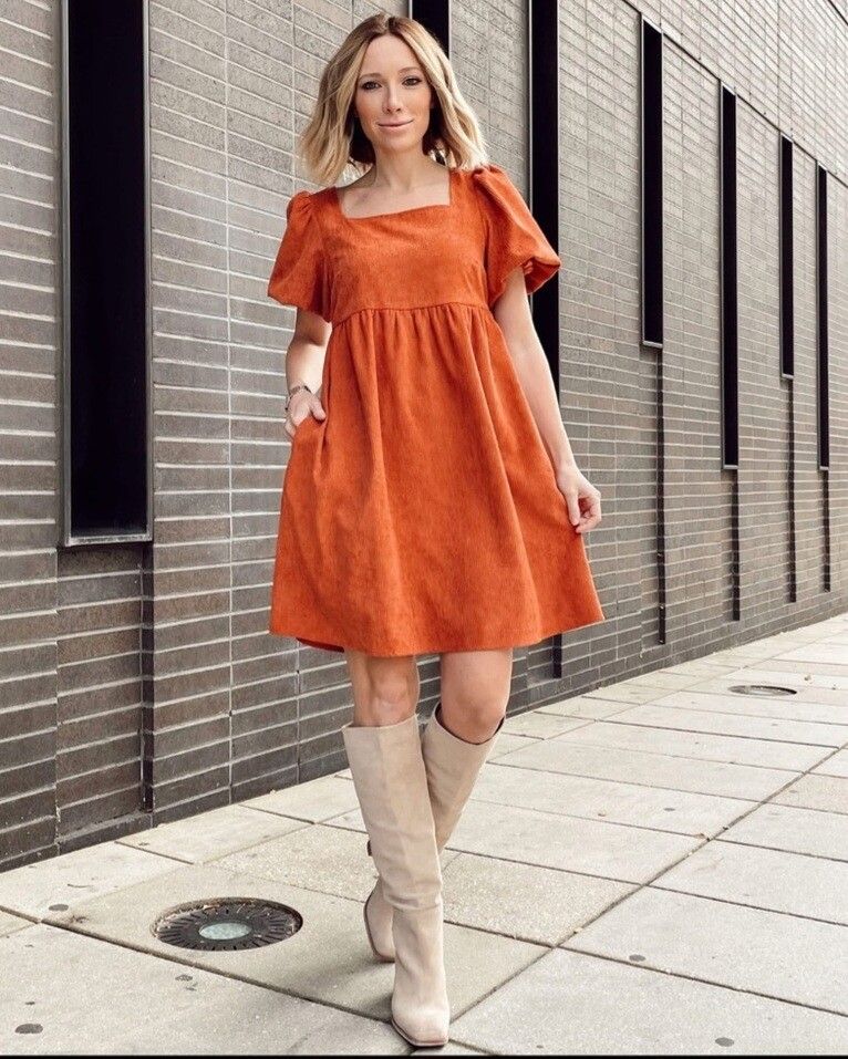 Baltic Born 'Felipa' Corduroy Mini Dress