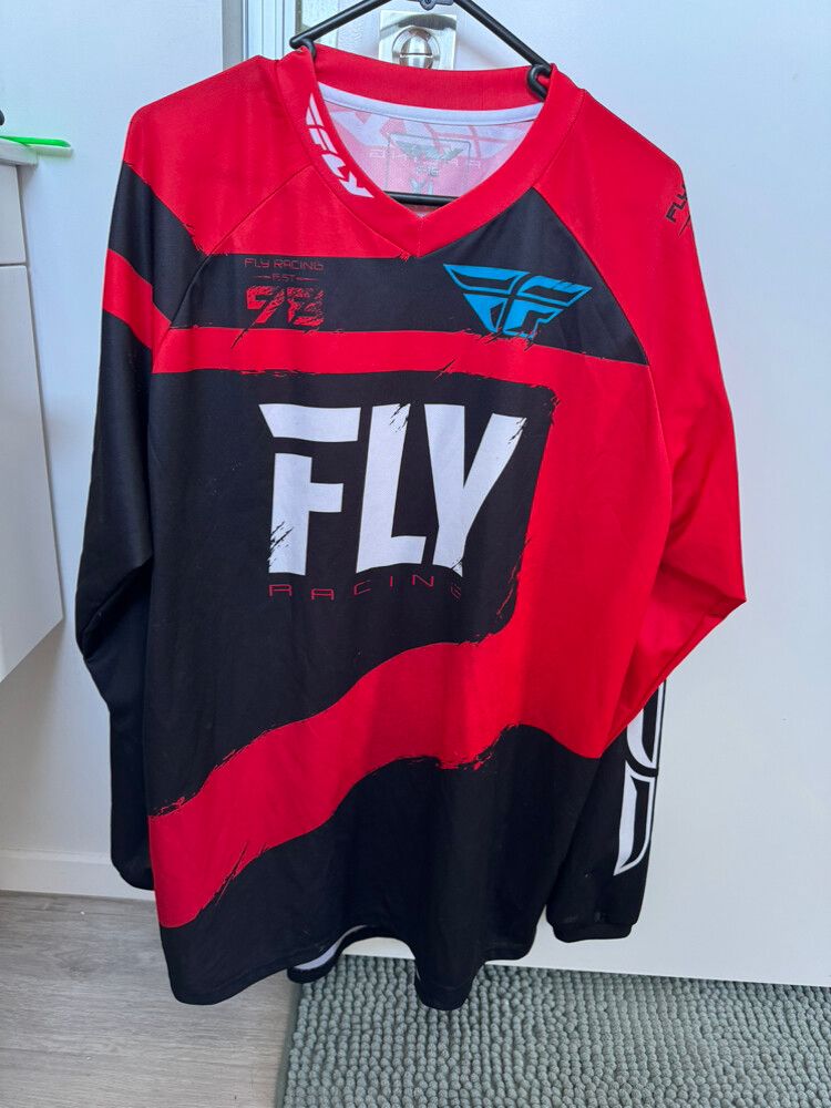 Fly Racing Red and Black Long Sleeve Top