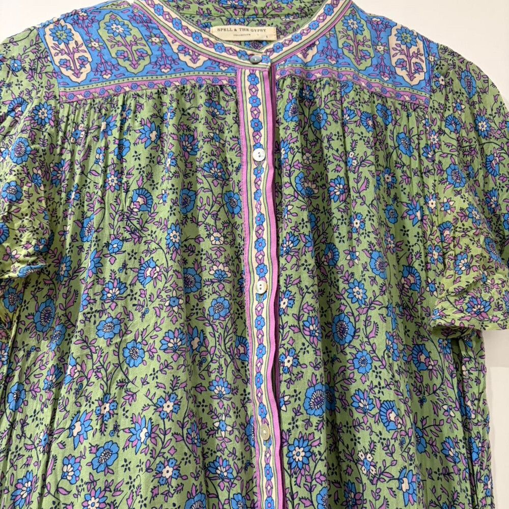 Spell Jasmine Flutter Sleeve Boho Maxi Dress Floral
