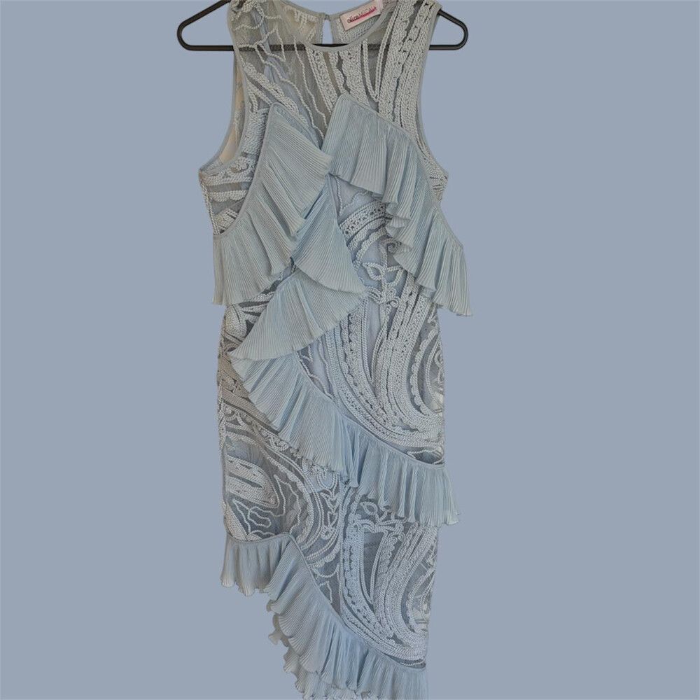 Alice McCall “Love Me Like You Do” Ruffle Dress – Ice Blue – Size 6