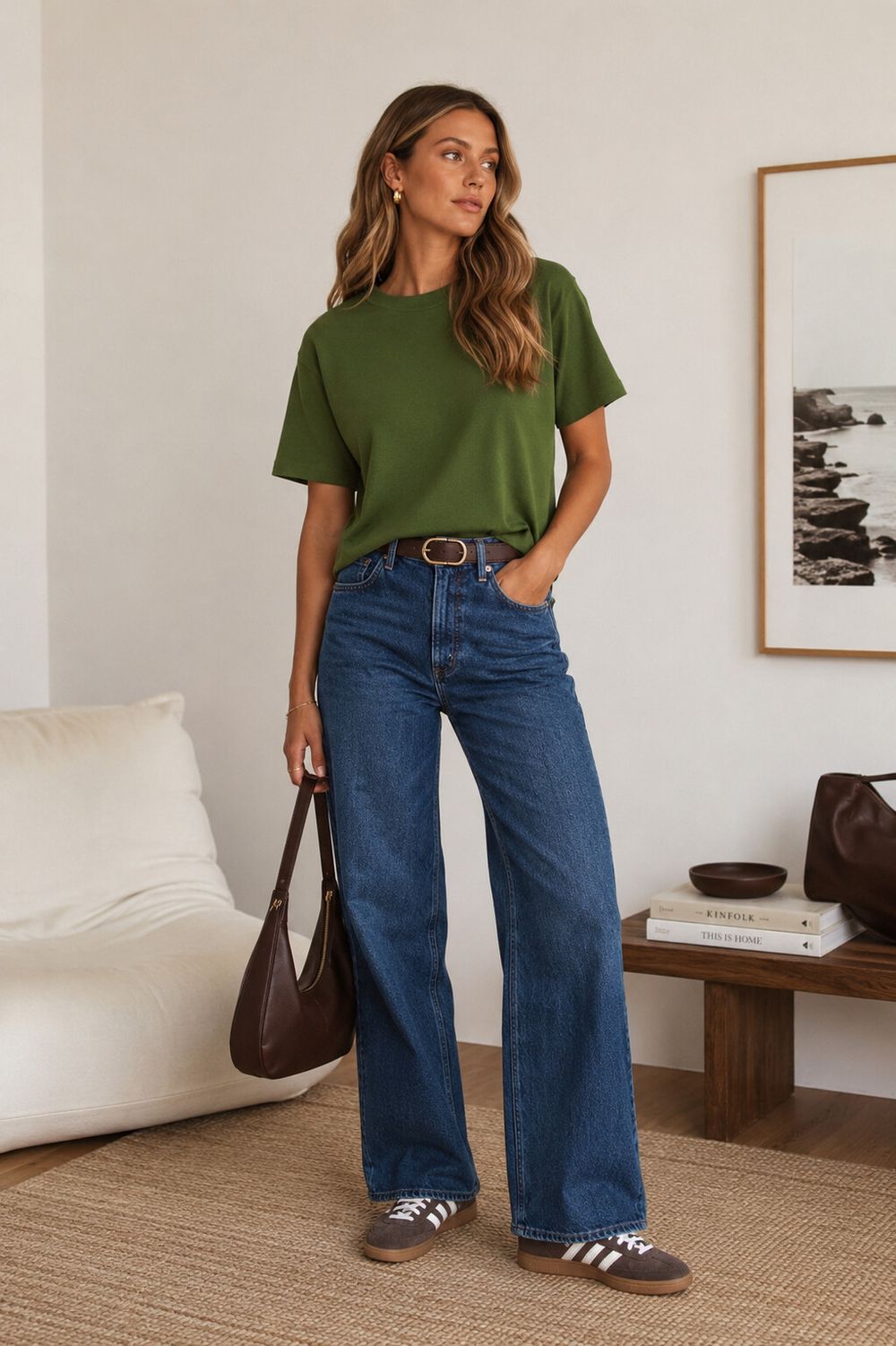 Elk Green Organic Cotton Top