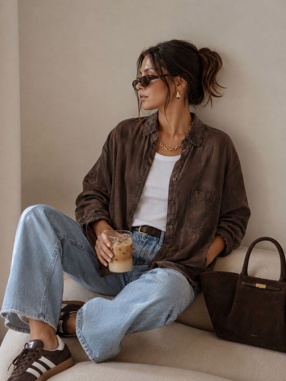 Own.Kind Brown Long Sleeve Shirt